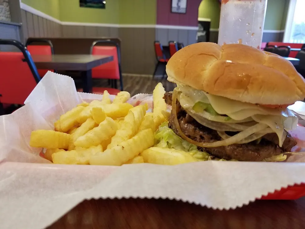 Big Western Burger and Fries