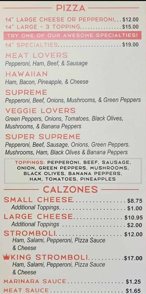Italian Village of Tazewell Menu image 1