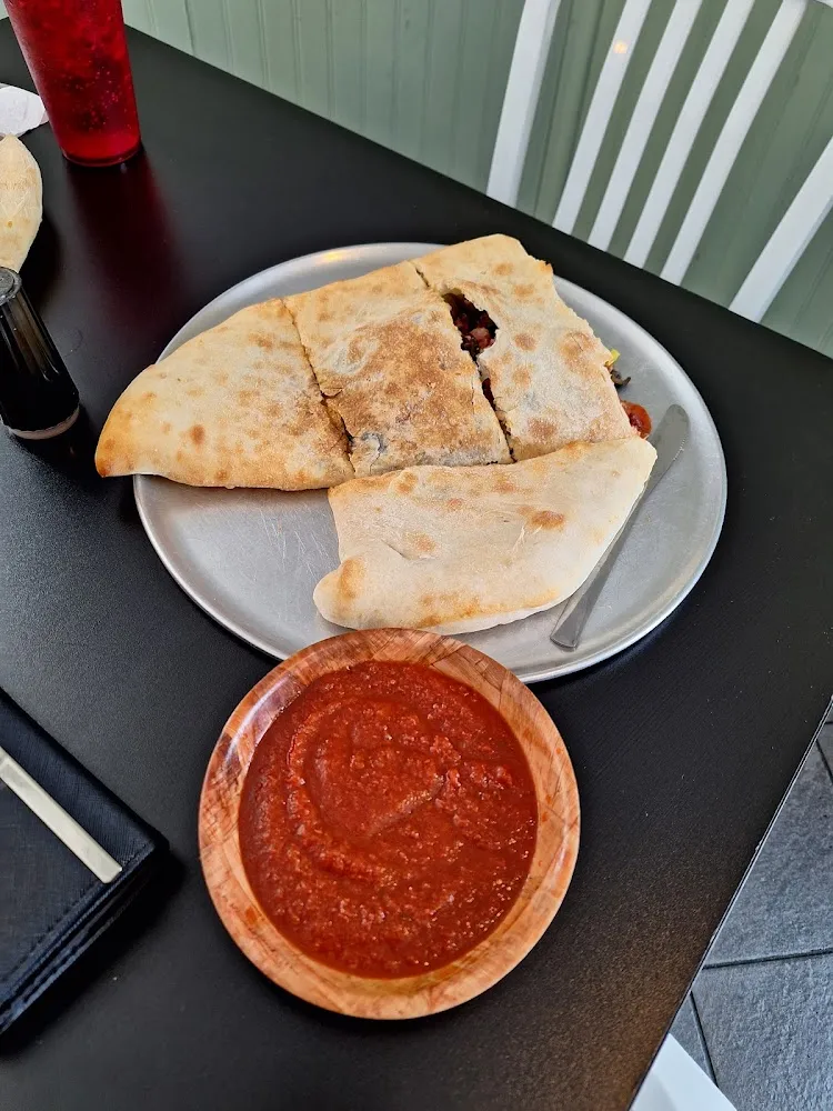 Two Small One Topping Calzones and Two Drinks